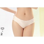 シームレスミッドウェストショーツ2枚セット（レース）